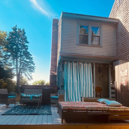 Plymouth, White Horse Beach MA vacation rental - Enjoy your hot tub, outdoor shower, fire pit and fenced in area
