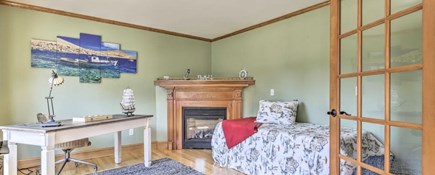 Onset MA vacation rental - Office with gas fireplace features 1st Flr sleeping  arrangement.