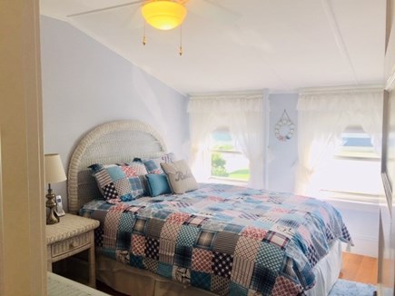 Falmouth Heights Cape Cod vacation rental - Bedroom #4 Queen bed w/ceiling fan.