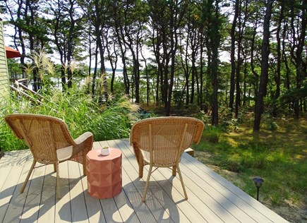 Wellfleet Cape Cod vacation rental - One of 3 decks with expansive views of the water.