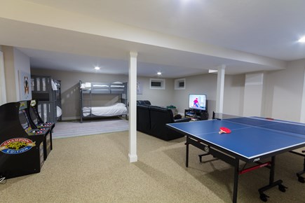 Chatham Cape Cod vacation rental - Basement w/2x arcades, ping pong table, and entertainment center)