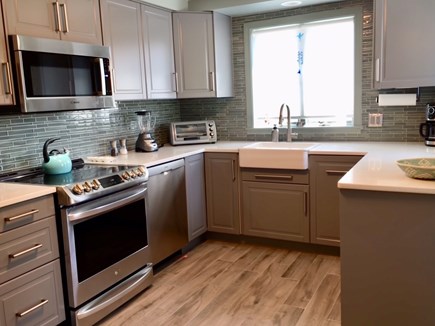 Truro Cape Cod vacation rental - New kitchen with induction range. All new appliances