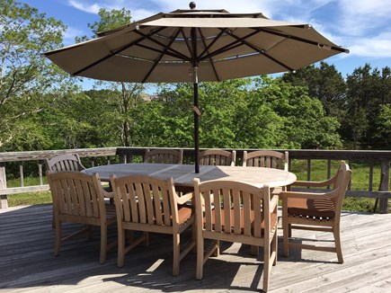 Truro Cape Cod vacation rental - Quite private back yard. Backyard deck off of living/dining room.