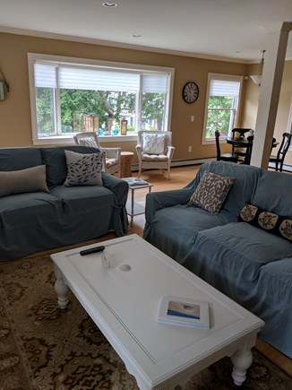 Falmouth Heights Cape Cod vacation rental - First Floor:  Open concept with plenty of seating in living room