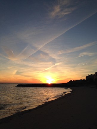 Dennis Port Cape Cod vacation rental - Sunset on the beach.