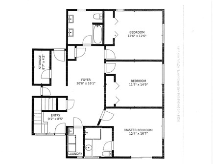 West Yarmouth Cape Cod vacation rental - Downstairs floor plan