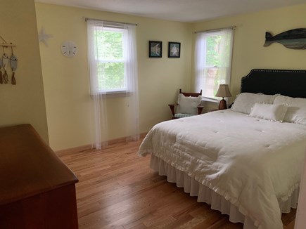 Eastham Cape Cod vacation rental - Bedroom with king bed. Fresh paint & newly installed hardwood.