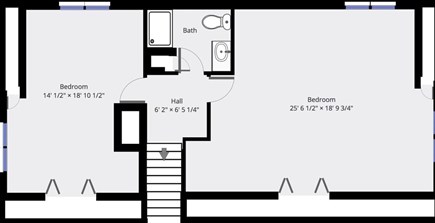 Eastham Cape Cod vacation rental - Second floor layout.