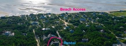 Eastham Cape Cod vacation rental - Showing how close to Bay beach water.