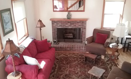Wellfleet Cape Cod vacation rental - Living room with views with cathedral ceiling