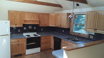Wellfleet Cape Cod vacation rental - Kitchen with views open to Dining & Living room