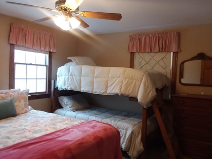 Dennis Cape Cod vacation rental - Bedroom 2 with NEW QUEEN MATTRESS and bunk bed