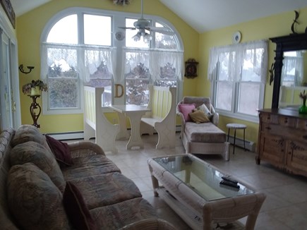 Dennis Cape Cod vacation rental - Fun family room with couches and game table