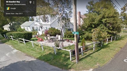 West Yarmouth Cape Cod vacation rental - Google Street View-- there are distant ocean views now standing