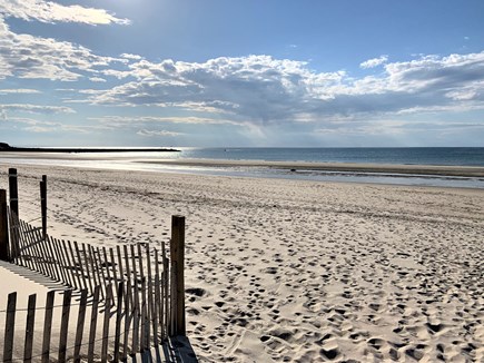 East Dennis Cape Cod vacation rental - Sea Street Beach (looking west) is just under 1/3 mile away