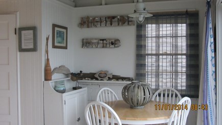 Beach Point, North Truro Cape Cod vacation rental - Dining area inside the cottage.