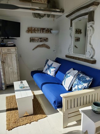 Beach Point, North Truro Cape Cod vacation rental - Living Area with Full Size Futon