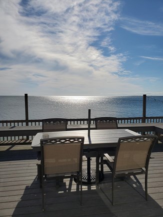 Beach Point, North Truro Cape Cod vacation rental - Waterside Dining on your exclusive deck