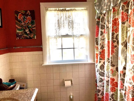 Truro Cape Cod vacation rental - Bathroom with tub/shower