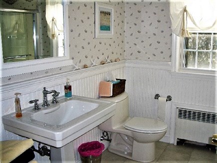 Yarmouth Port Cape Cod vacation rental - Upstairs full bath with enclosed tub and shower