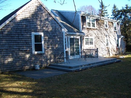 Yarmouth Port Cape Cod vacation rental - Sundeck off kitchen with furniture and gas grill