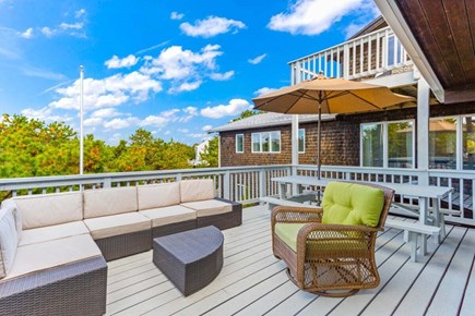 Eastham Cape Cod vacation rental - Main deck (large gourmet grill behind photographer)