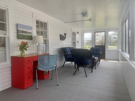 Harwich Port  Cape Cod vacation rental - Bright sunny Sunroom off the kitchen with windows all around.