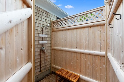 Harwich Cape Cod vacation rental - Outdoor shower just off the patio