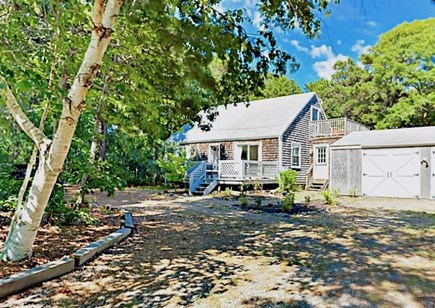 Eastham Cape Cod vacation rental - Private dirt road leads to circular driveway with ample parking.