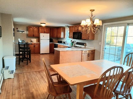 Dennis Cape Cod vacation rental - Large eat in kitchen with sliders to deck