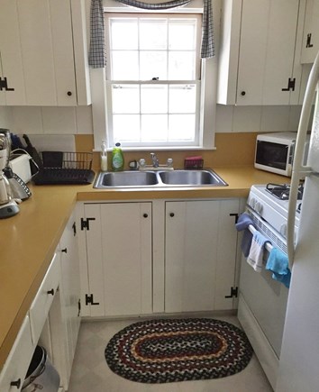 South Chatham Cape Cod vacation rental - Kitchen with coffee maker, blender,toaster and microwave.