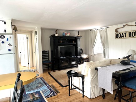 South Chatham Cape Cod vacation rental - 40 inch cable TV in living area with sofa bed (queen).