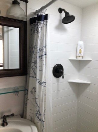 Eastham Cape Cod vacation rental - Updated compact tile bathroom.