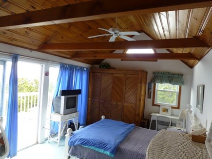 Wellfleet Oceanfront Home Cape Cod vacation rental - Master Bedroom with 2   6' Sliders open onto 12x22' deck