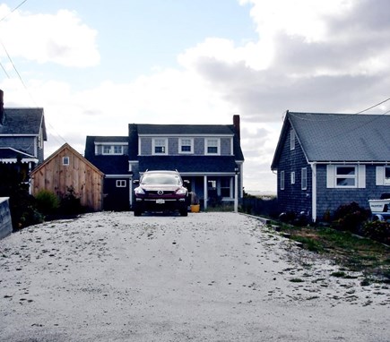 North Truro Cape Cod vacation rental - Large shell driveway can accommodate up to 4 cars.