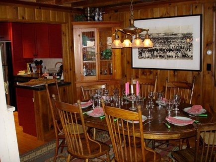 North Truro Cape Cod vacation rental - Dining room and kitchen view