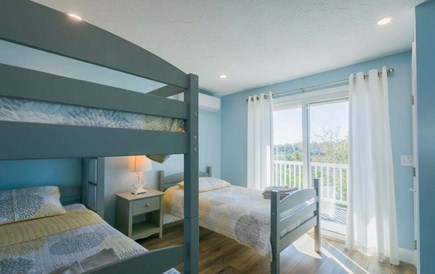 East Sandwich Cape Cod vacation rental - Bedroom #2 1st Floor - Twin Bunk Beds/Twin, access to the deck.