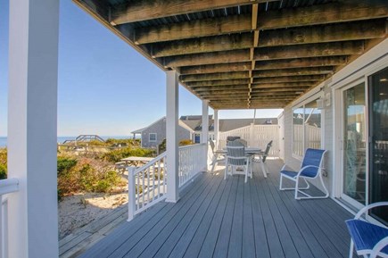 East Sandwich Cape Cod vacation rental - Lower deck with seating for the family.