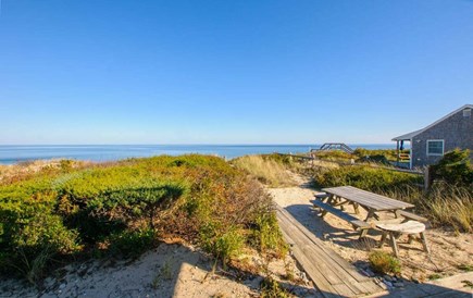 East Sandwich Cape Cod vacation rental - Open back yard with views of the ocean.