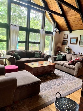 Brewster Cape Cod vacation rental - Large vaulted ceiling living, great gathering, center of house.