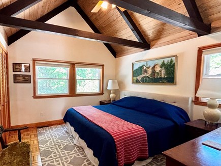 Brewster Cape Cod vacation rental - Spacious King Bedroom with large closet, ceiling fan, dresser.
