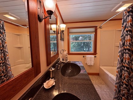 Brewster Cape Cod vacation rental - Full bath, double sinks, walk-in tub / shower.