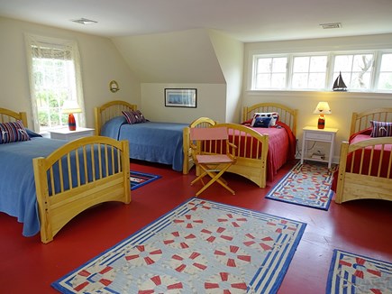 South Orleans Cape Cod vacation rental - Kids room! Four twin beds, TV, books and games
