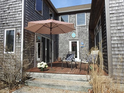 Wellfleet Cape Cod vacation rental - Front entrance/deck - Great spot for morning coffe!