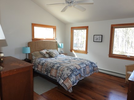 Wellfleet Cape Cod vacation rental - 2nd floor bedroom - queen bed- 2 dressers- closet - overhead fan