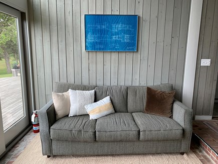 South Orleans Cape Cod vacation rental - Cozy couch off the deck