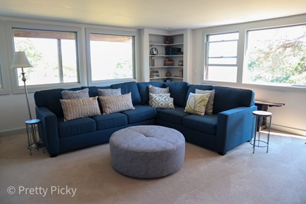 South Orleans Cape Cod vacation rental - Lower level living room.