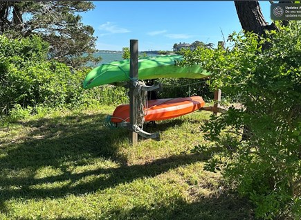 South Orleans Cape Cod vacation rental - 2 single kayaks down at the water and available for guest use