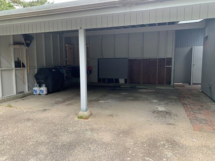 South Orleans Cape Cod vacation rental - Open garage, a great place to store bikes