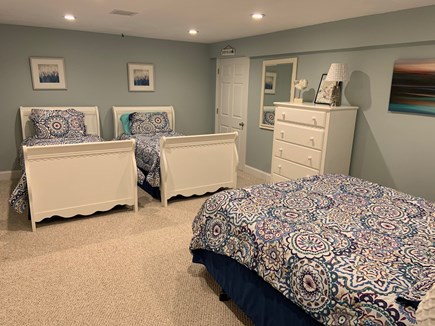 Falmouth Cape Cod vacation rental - Basement room with 2 twin and queen beds